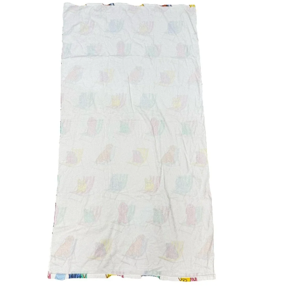 NEW Deborah Connolly Beach Towel DOGS ON CHAIRS 36 x 68 Eco Friendly Dog Print
